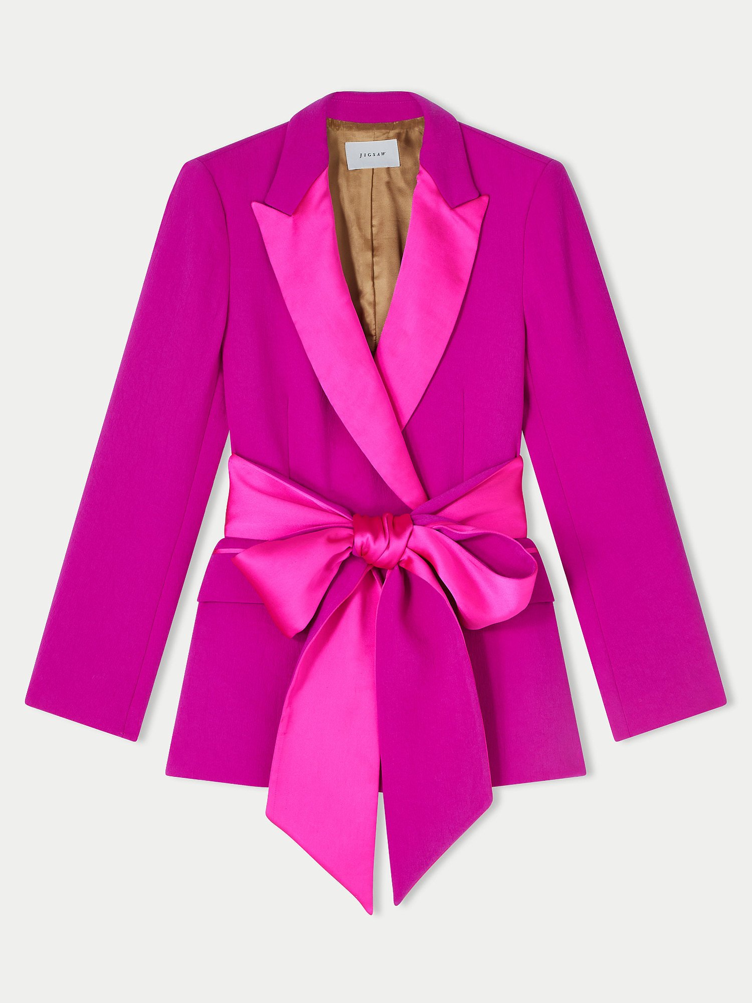 belted tuxedo jacket