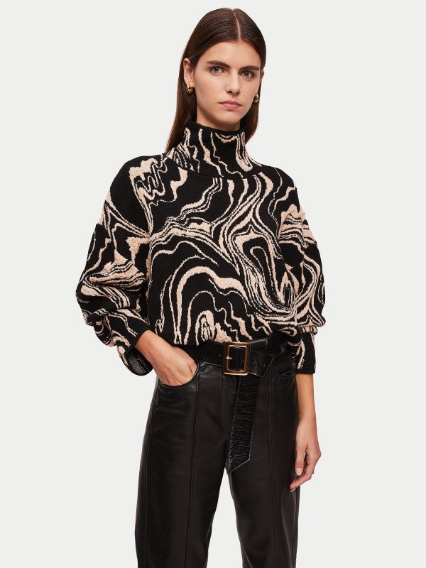 Rent or Buy Jigsaw Rock Swirl Turtle Neck Jumper from Jigsaw