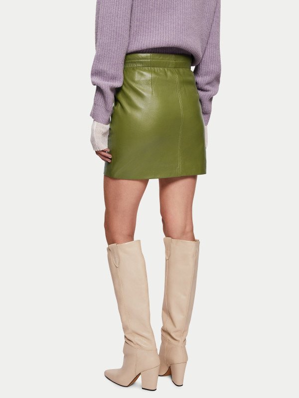 Black leather skirt jigsaw best sale