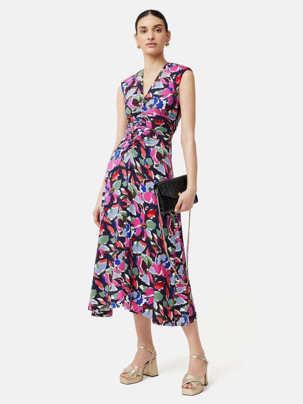 Rent or Buy Jigsaw Graphic Pansy Jersey Dress from Jigsaw